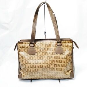 Vintage Fendi Zucchino Monogram Shoulder Bag